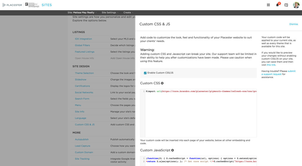 Adding custom css in platform